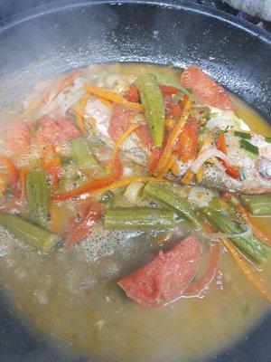 Steam Red snapper