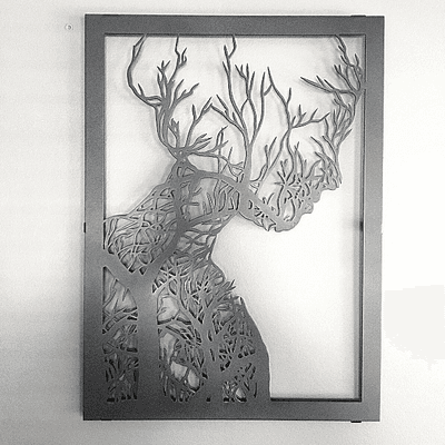 unique statement wall piece: Metal tree woman