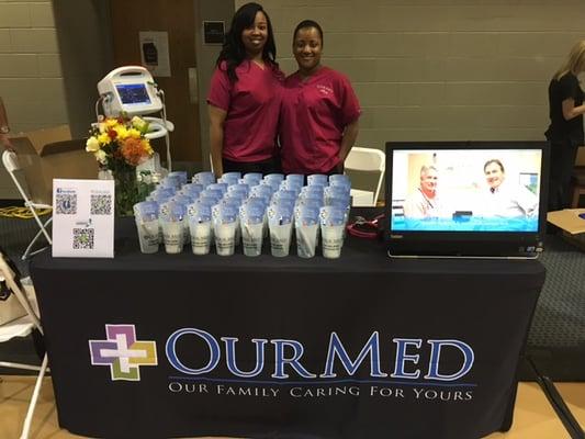 Photo of the OurMed booth at the River Region Healthy Living Expo