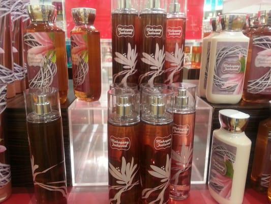 My favorite fragrance mahogany teakwood is finally in a spray lotion & shower gel. On sale for $5