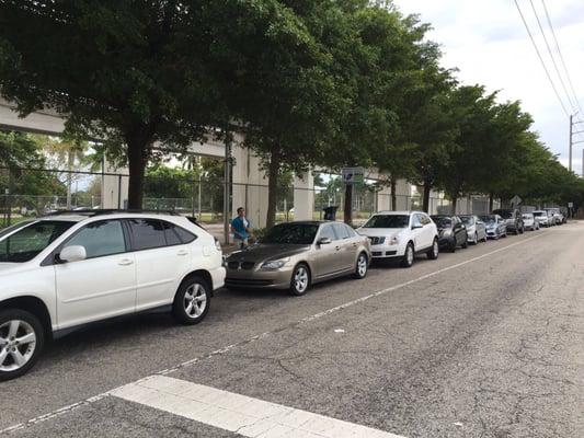 Street metered parking with limited space