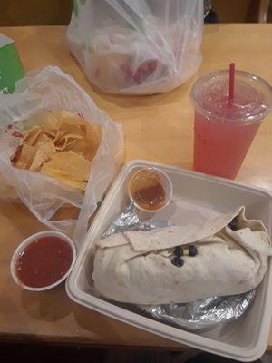 Steak burrito combo