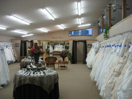 Many wedding gowns for the brides to select from