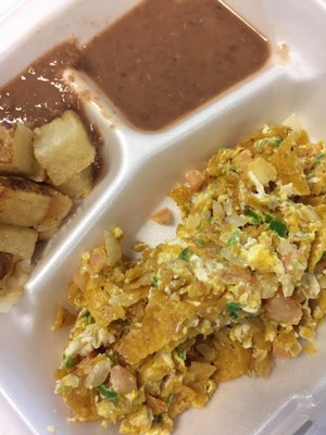 Migas, $5.25. Really, really good..