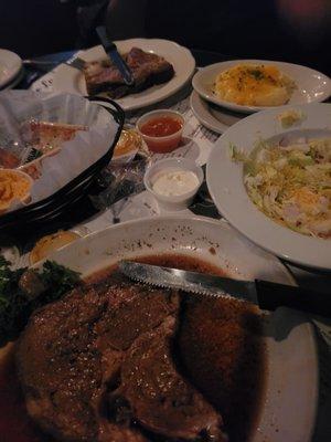 Regular size Prime Rib after we split it.