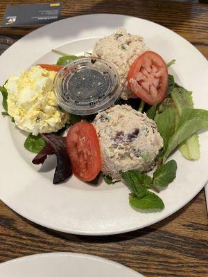 egg salad, chicken salad, tuna salad