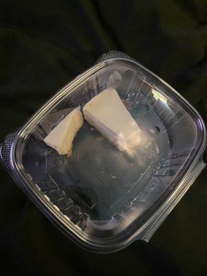 This tiny slice of cheesecake was almost 6 bucks! Not worth it!