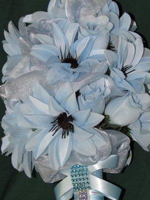 Magnificent Baby Blue Bridal Wedding Bouquet