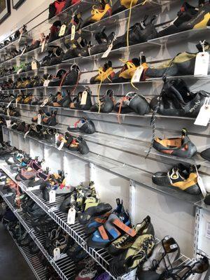 Climbing shoes in the Annex