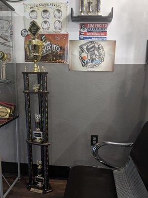 Trophy for first place in freestyle designs