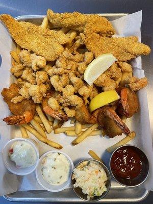 Seafood platter!  Definitely a shareable!