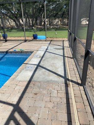 Slab for pool slide