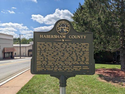 Habersham County Historical Marker