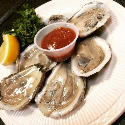 Oysters on the half shell