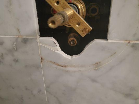 Repaired Hansgrohe tub diverter