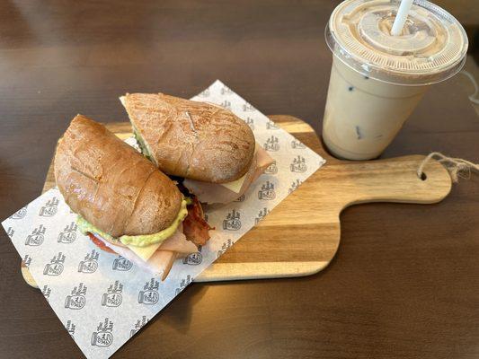 BLT and a Carmel Iced coffee