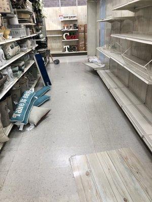 At opening 9am this is what the store looked like. A mess.