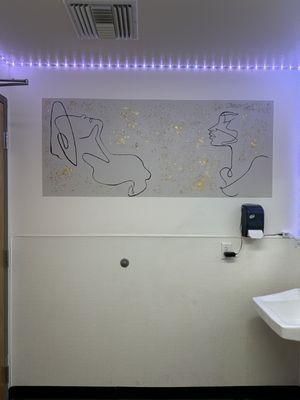 Cute art in the bathroom!