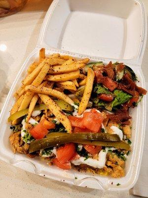 chicken shawarma plate