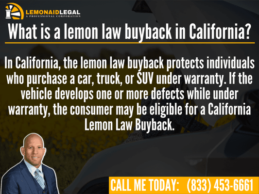 If you have questions about your vehicle possibly being a lemon, give me a call. Your California Lemon Lawyer