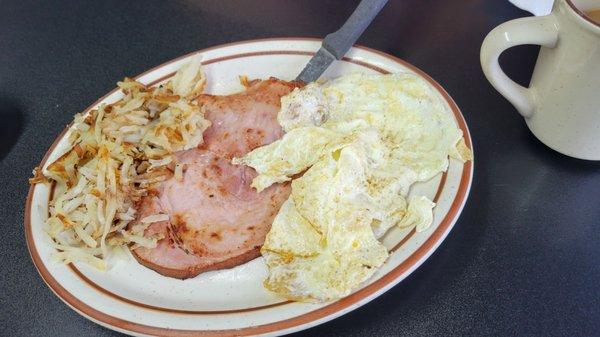 Hash, ham, egg whites