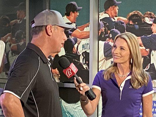 Jody Jackson interviewing Luis Gonzalez