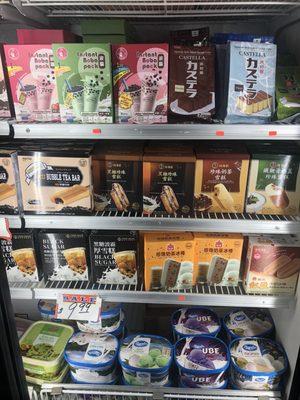 Boba popsicles and variety flavored ice cream!