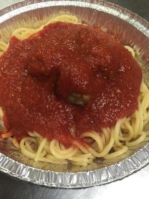 Spaghetti and meatballs