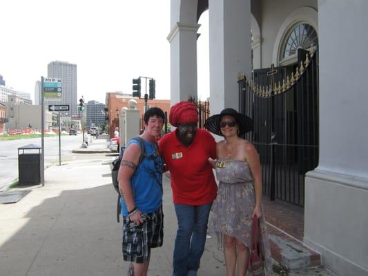 Two tourists and the Bone Lady.