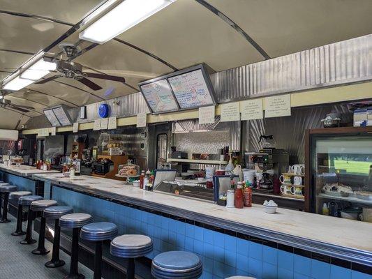 The counter at the Blue Benn Diner