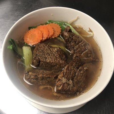 Braised beef noodle soup (a must try) -light herbal flavor