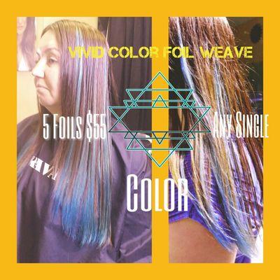 Vivid foil weave 
5 foils for $55