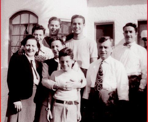 Family photo with Sam and his children including my father (the boy in the front).