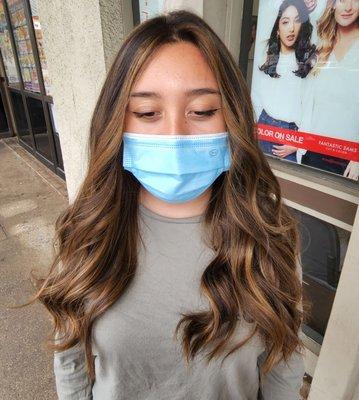 Full balayage cut style