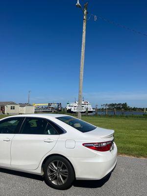 Caution for Rattlesnake sign and Ferry