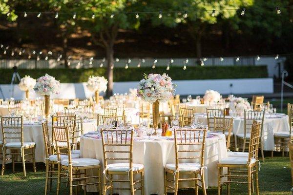 Outdoor reception in July