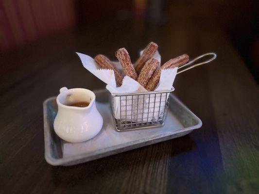 Churros with "Chocolate" sauce