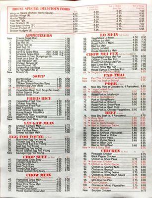 Menu pg. 2 & 3