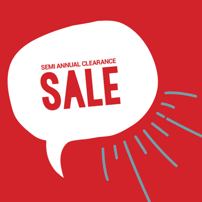 We have two big clearance sales a year!  You can get items for as low as $1!!