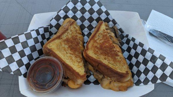 Tri-tip grilled cheese. Amazing!