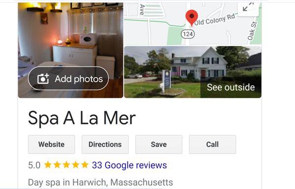 five-star reviews on Google for Spa A La Mer underscore its commitment to providing a superior spa experience through excellent treatments.