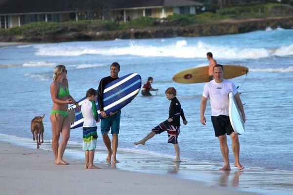 Families that surf together, well they surf together, thats as cool as it gets!