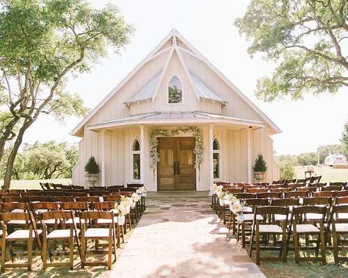 Grace Chapel with an outdoor ceremony set-up