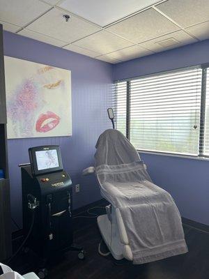 Laser hair removal room