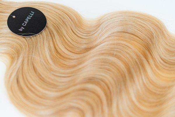 Capelli Blonde Wavy (Weft) Clip-In Hair Extensions.