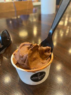 Dark chocolate (vegan) ice cream.