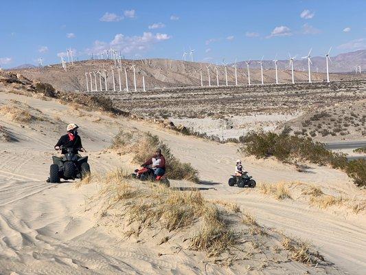 Off-road Rentals, the view of the course at the top.