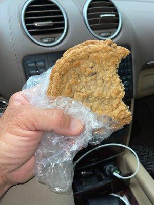 Phenomenal oatmeal chock chip cookies...and boiled peanuts (Cajun and plain)