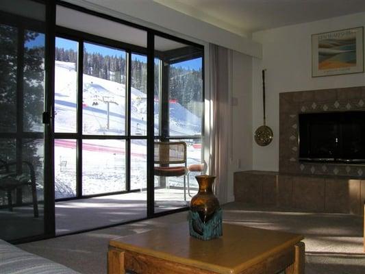 The view from one of our slopeside Copper Mountain condos