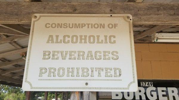 Rule #3: CONSUPTION OF ALCOHOLIC BEVERAGES PROHIBITED!